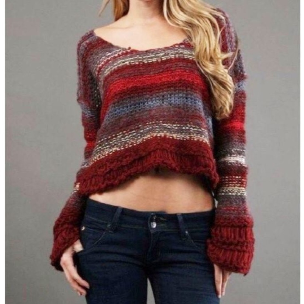 Free People Limbo Cropped Pullover Sweater